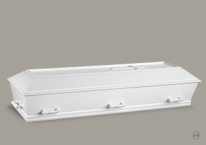 HVID KLASSISK KISTE - KORS PÅ LÅG